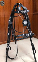 Handmade Portuguese Bridle with Chain – Custom Leather & Stainless Steel