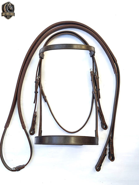 Premium Leather English Horse Bridle with Reins – Perfect for Dressage & Equestrian Training