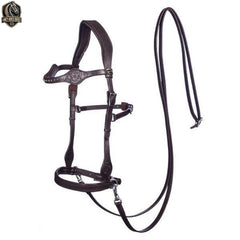 Sidepull Bridle for Bitless Riding – Black, Havana, and Natural Leather Options | Baroque Style