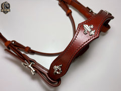 Handmade Leather Horse Tack with Medieval and Elegant Design: Baroque Bridle Vienna