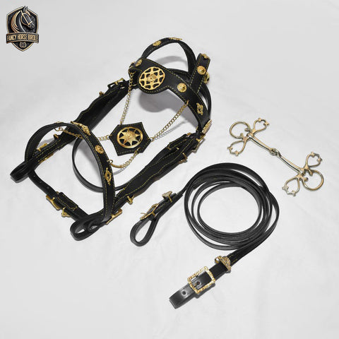 Vintage Style Fancy Horse Bridle Set – Baroque Elegance with Free Butterfly Horse Bit